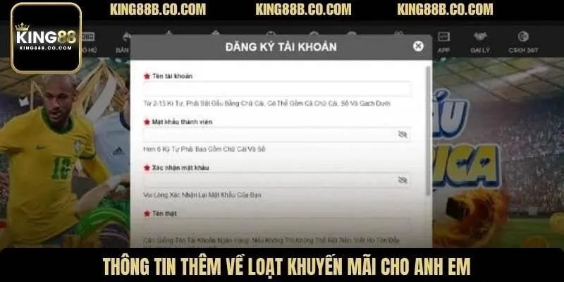 Thông tin thêm về loạt khuyến mãi cho anh em